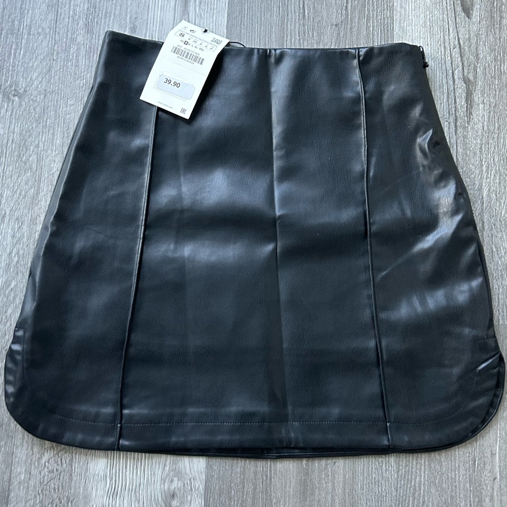 Zara leather high waisted skirt